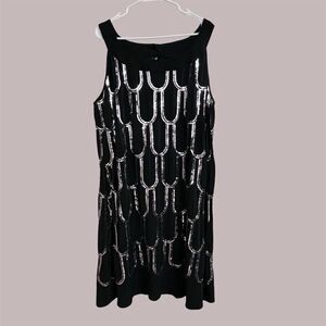 B. Smart Women’s Art Deco Black sequined dress size 24
